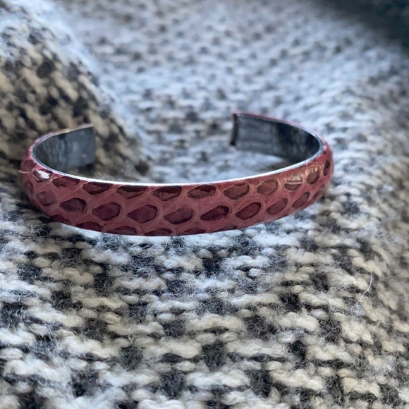 Vintage Gucci Peruzzi Snake Skin Cuff Bracelet - Picture 6 of 8